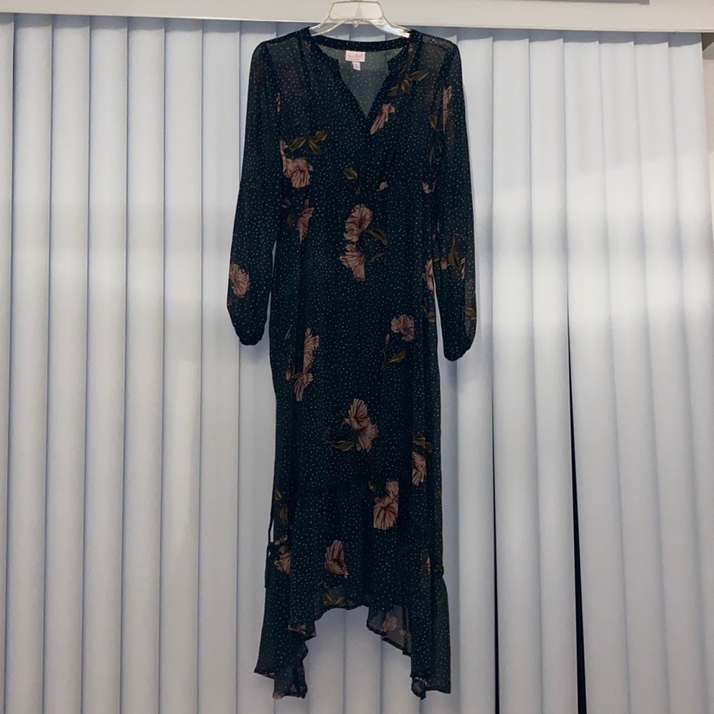 Isabel Maternity by Ingrid and Isabel floral polka dot dress. Used.